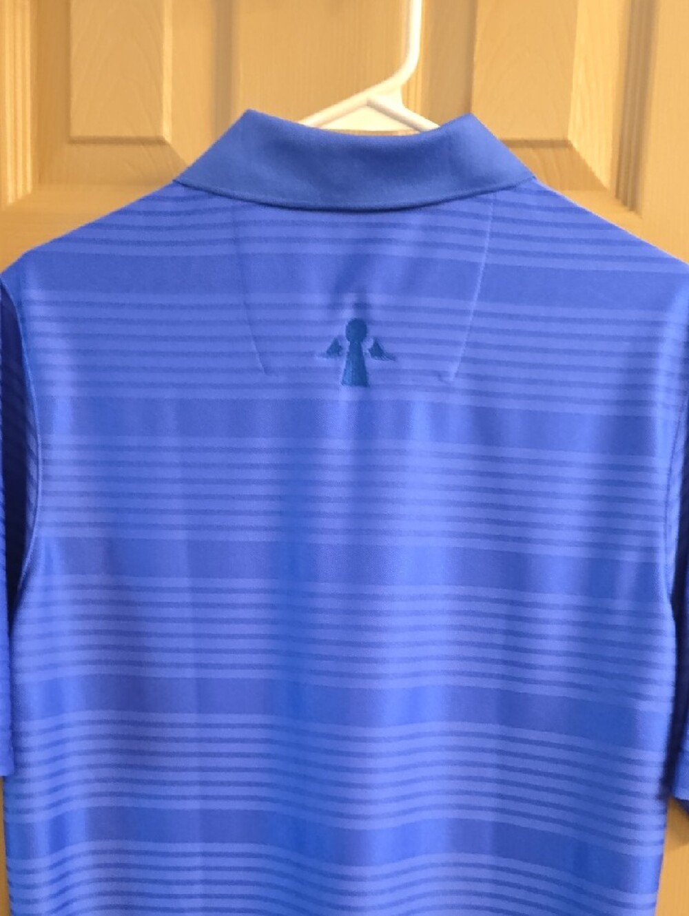 Antigua Nwt Blue Horizontal Stripe Golf Polo Short Sleeve Size Small - Picture 4 of 10